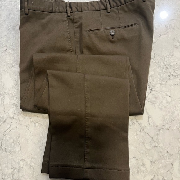 Pt01 Men’s Tobacco Brown Cotton Pants - Picture 1 of 5